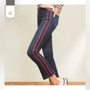 Veronica Beard Size 25, Red Stripe Skinny jean